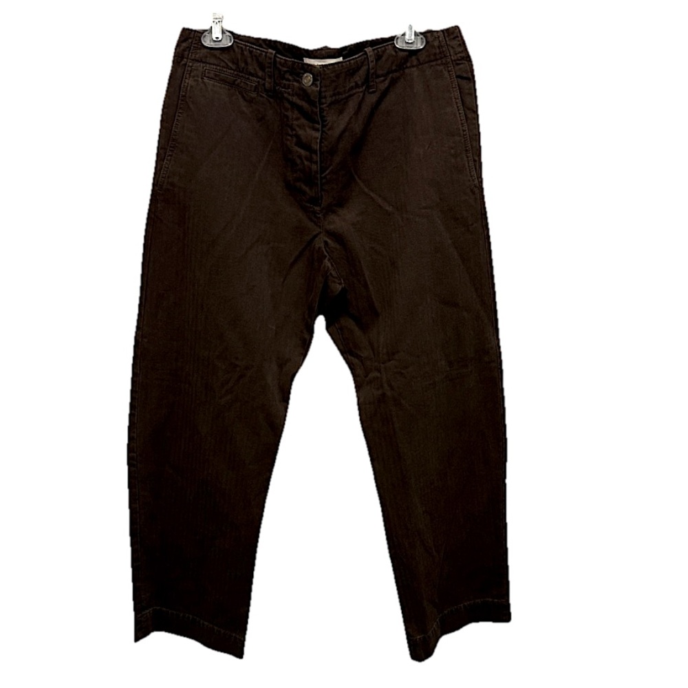 VINTAGE Nili Lotan MADE IN USA Brown Barrel Jean Button Fly Sz 8 90s‎ Retro Pant